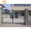 black powder coated wrought iron gate design